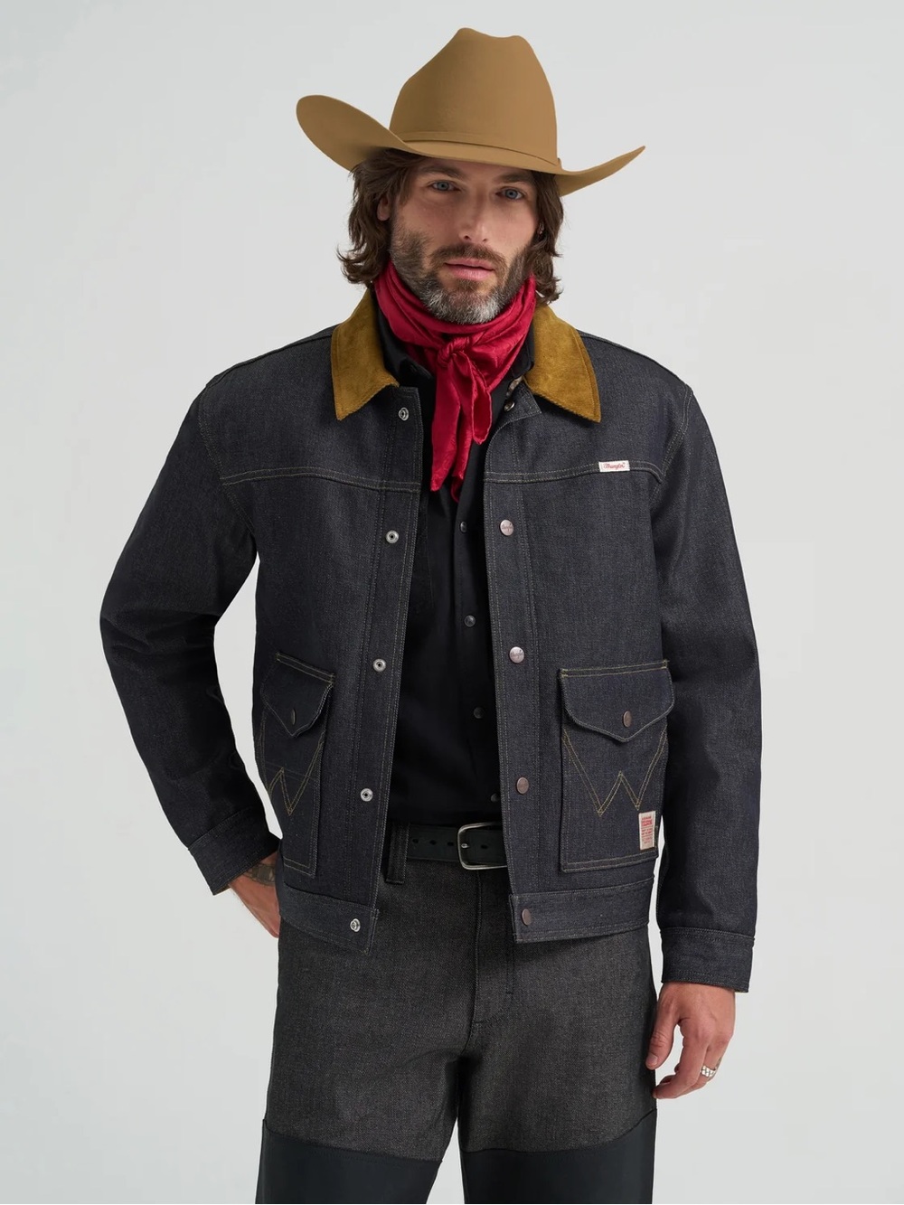 Filson X Wrangler Collaboration - Indigo Denim Fleece Work Jacket -XXL